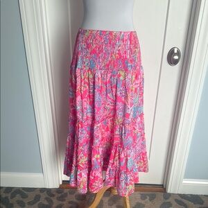 Lilly Pulitzer Deavan Midi Skirt Shell Me Something Good